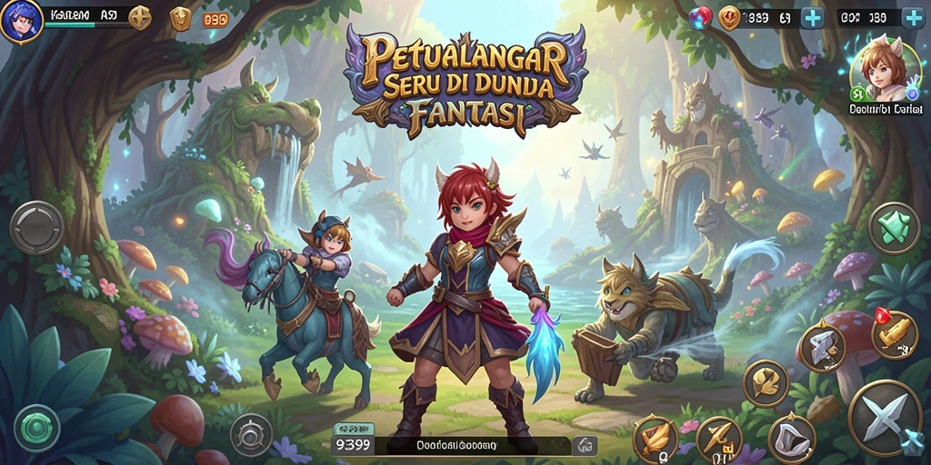 Gameplay seru di dunia petualangan 9399 dengan grafis memukau.