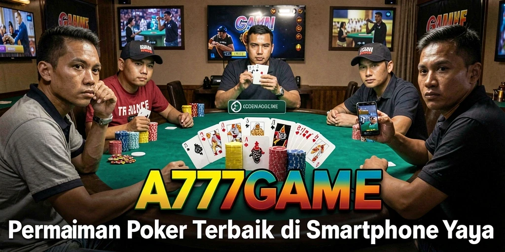 Tampilan gameplay A777GAME dengan meja poker yang menarik.