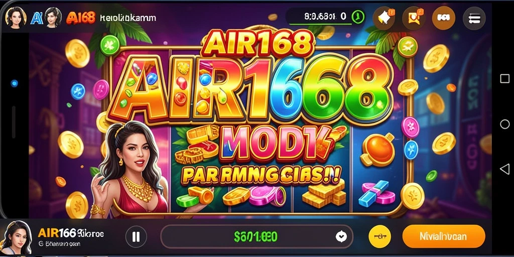 Screenshot AIR168 menampilkan gameplay Slot yang seru dan interaktif.