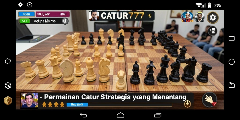 Tampilan gameplay catur yang strategis dan mendebarkan dari CATUR777.