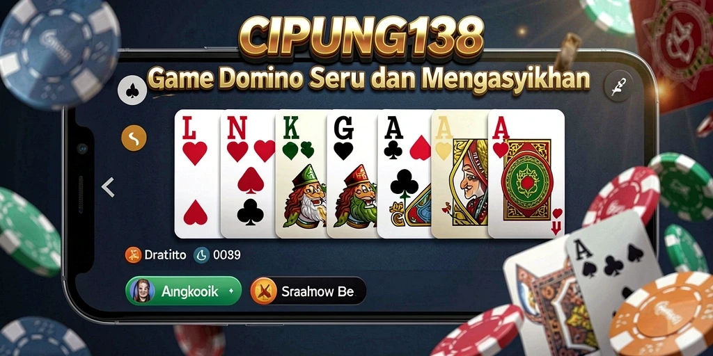 Screenshot utama CIPUNG138 menampilkan gameplay seru dari Domino.