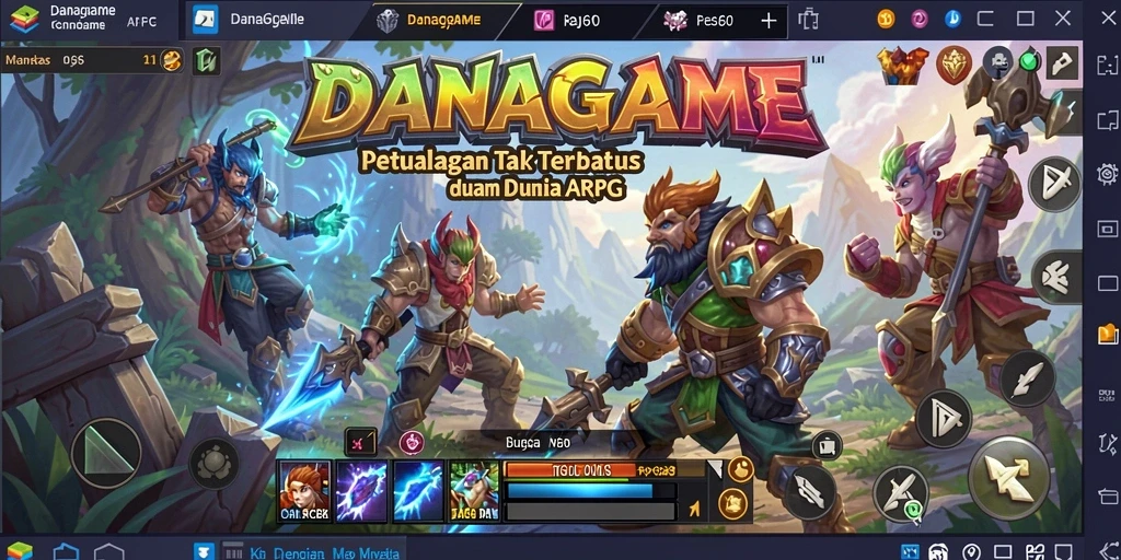 Tampilan gameplay petualangan seru dalam DANAGAME.