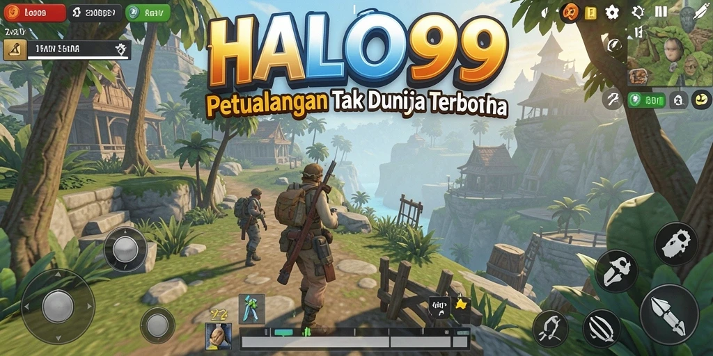 Tampilkan gameplay menarik HALO99 dengan dunia terbuka yang luas.