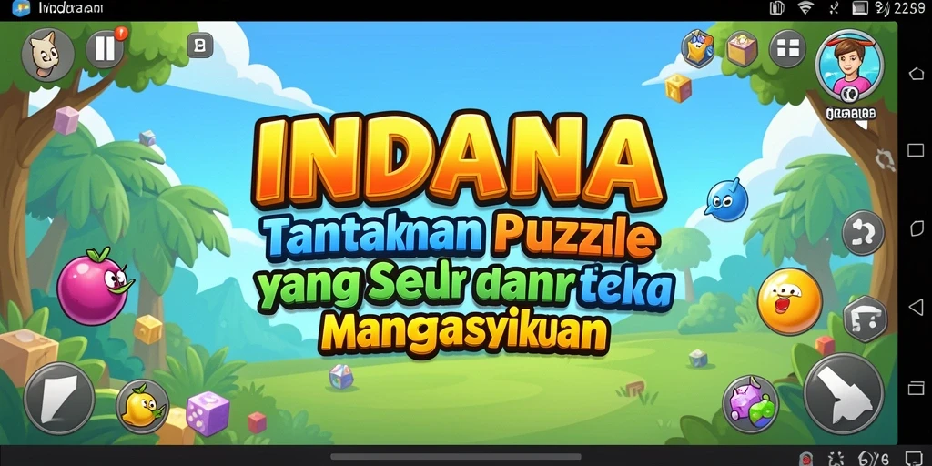 Tampilan gameplay INDAAA yang menarik dan penuh tantangan Puzzle.