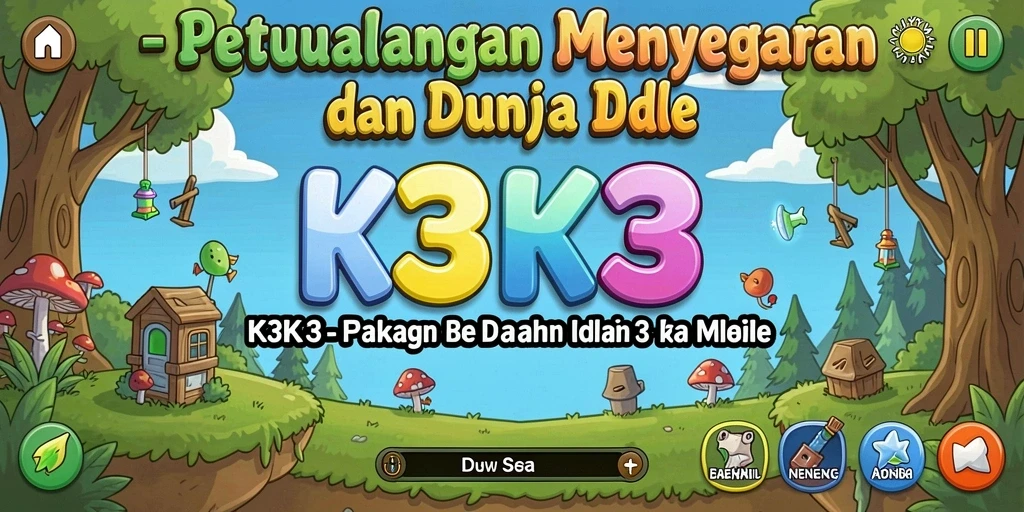Screenshot K3K3 menampilkan gameplay yang seru dan interaktif dalam mode Idle.