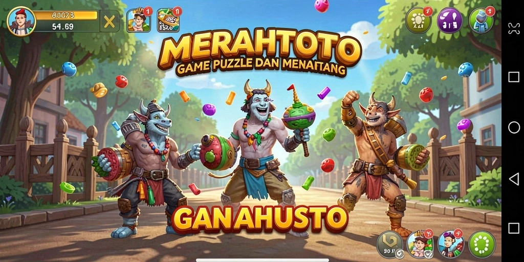 Screenshot gameplay MERAHTOTO menampilkan tantangan Puzzle yang menarik.