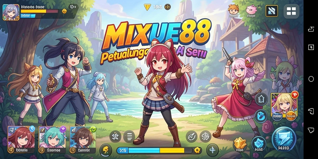 Gameplay seru MIXUE88 yang penuh aksi dan karakter anime ikonik.