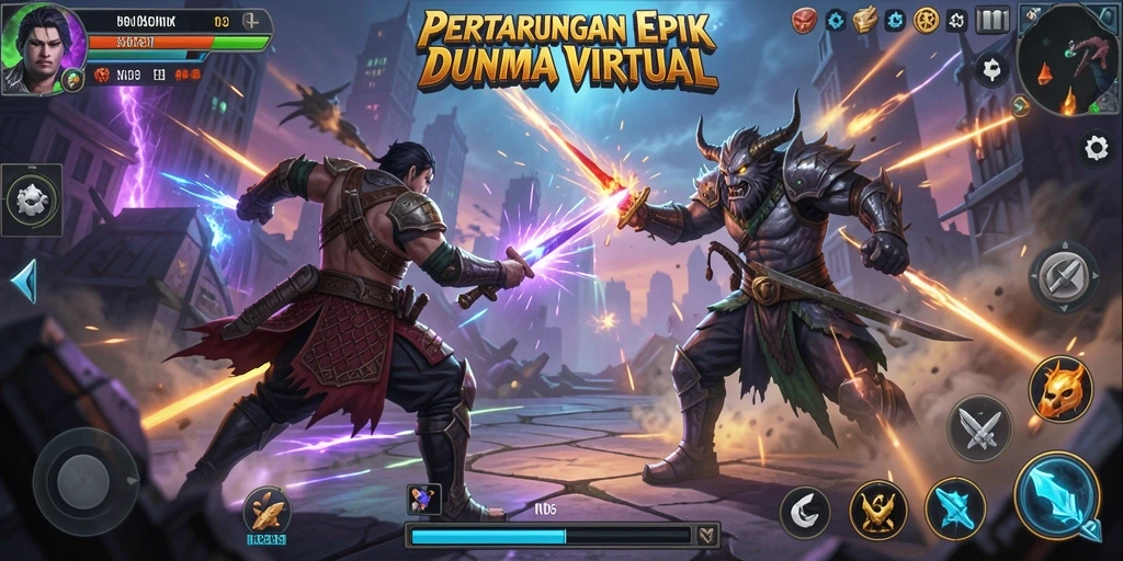 Tampilan gameplay intens dan penuh aksi dari N06 yang mengesankan.