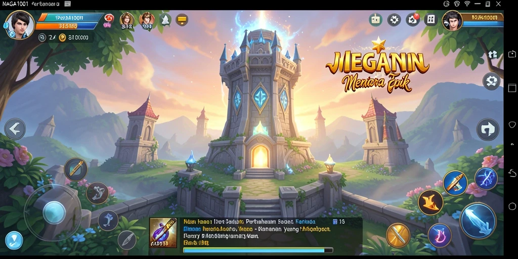 Tampilan utama gameplay NAGA1001 yang menegangkan dalam Tower Defense.