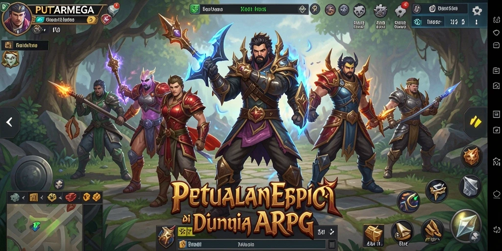 Tampilan gameplay PUTARMEGA dengan aksi petualangan yang intens.