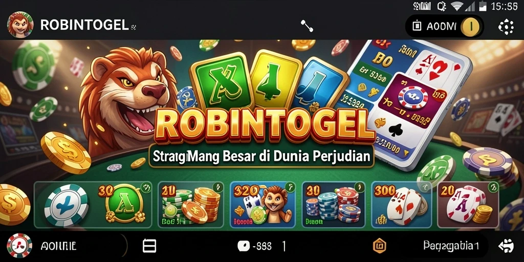 Tampilan menarik dari gameplay strategis ROBINTOGEL saat bermain.