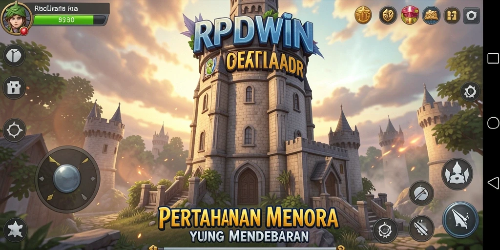 Screenshot gameplay Tower Defense RPIDWIN yang menegangkan.