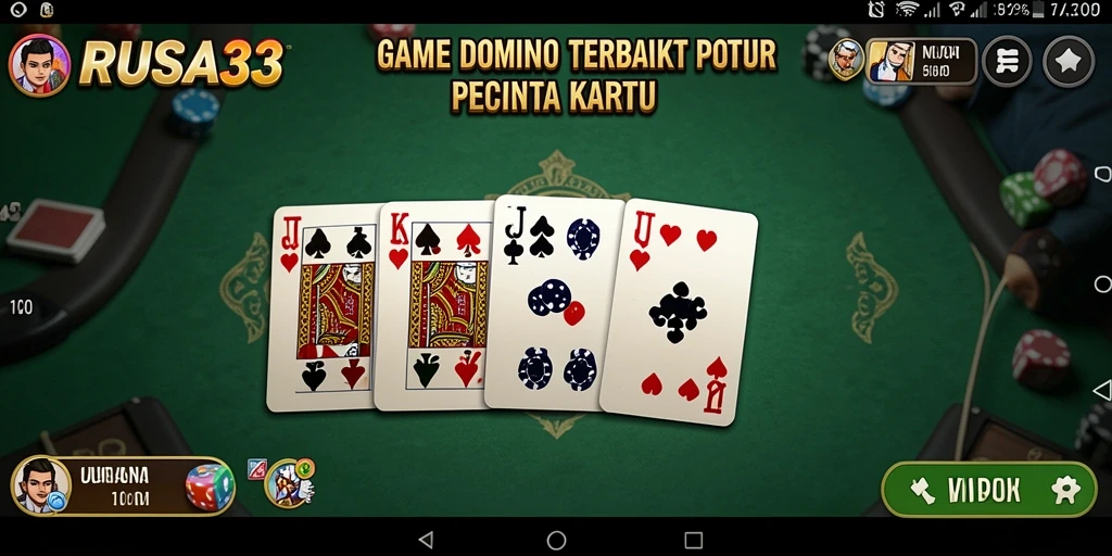 Tangkapan layar RUSA33 menampilkan pengalaman bermain domino yang seru dan penuh warna.