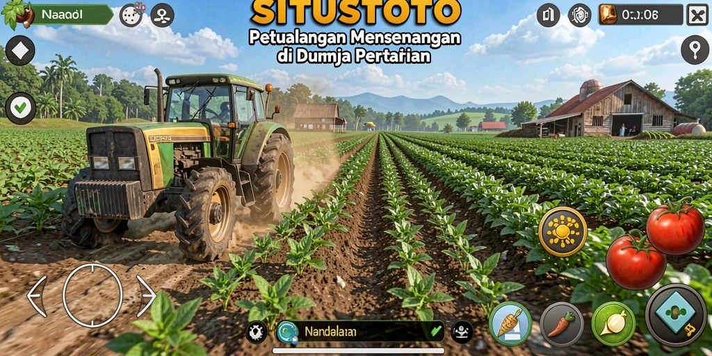 Tangkapan layar dari gameplay petualangan pertanian yang seru.