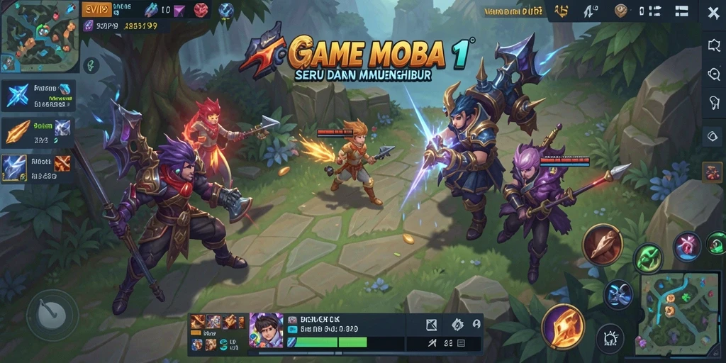 Screenshot SVIP9 menampilkan aksi gameplay MOBA yang intens dan mendebarkan.