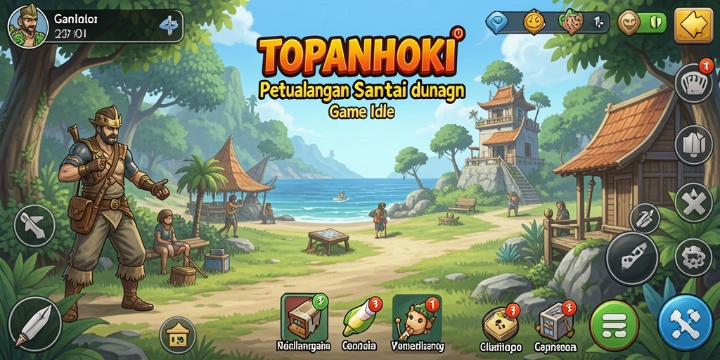 Tangkapan layar menunjukkan karakter bermain dengan sistem Idle yang menarik.
