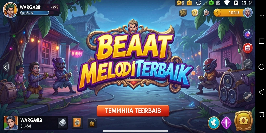 Screenshot permainan <strong>WARGA88</strong> menampilkan tampilan antarmuka yang penuh warna dan interaktif.