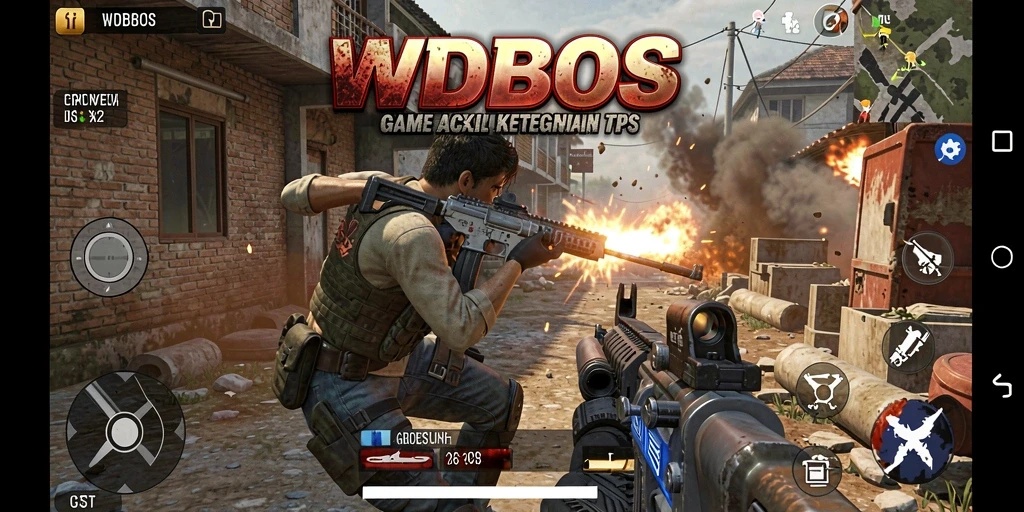 Screenshot gameplay WDBOS yang menampilkan pertempuran seru di TPS.